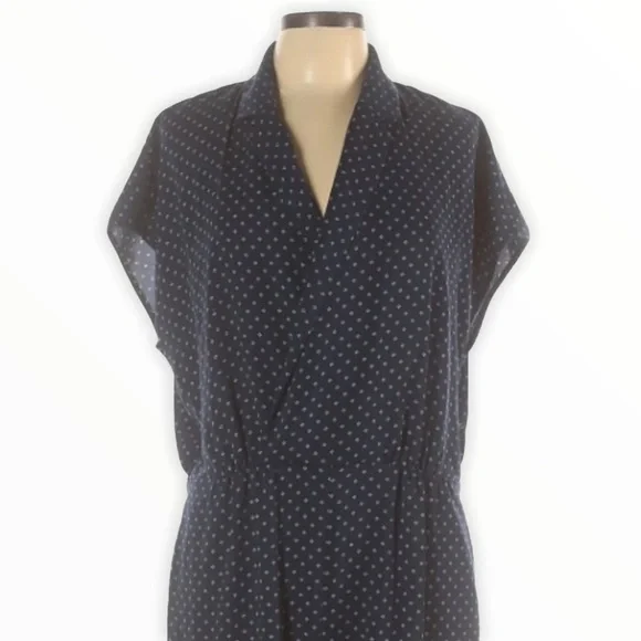 J.CREW Navy Blue Short Sleeve Jumpsuit Romper